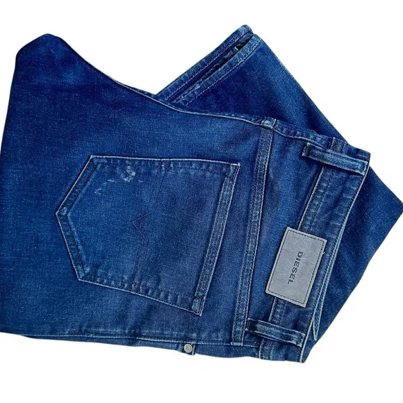 Diesel Booster Jeans Mens 33 Dark Wash Slim Straight Button Fly Stretch Denim - Picture 8 of 17